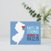 日付の保存 – カスタマイズ可能 – ニュージャージー 案内ポストカード (スタンド正面)