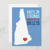 日付の保存 – カスタマイズ可能 – ニューハンプシャー 案内ポストカード (正面/裏面)