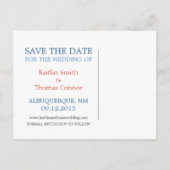 日付の保存 – カスタマイズ可能 – ニューメキシコ 案内ポストカード (裏面)