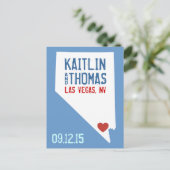 日付の保存 – カスタマイズ可能 – ネバダ 案内ポストカード (スタンド正面)