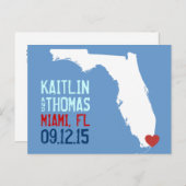 日付の保存 – カスタマイズ可能 – フロリダ 案内ポストカード (正面/裏面)