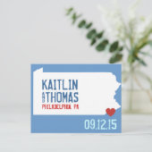 日付の保存 – カスタマイズ可能 – ペンシルベニア 案内ポストカード (スタンド正面)