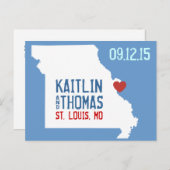 日付の保存 – カスタマイズ可能 – ミズーリ 案内ポストカード (正面/裏面)