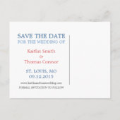 日付の保存 – カスタマイズ可能 – ミズーリ 案内ポストカード (裏面)