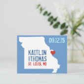 日付の保存 – カスタマイズ可能 – ミズーリ 案内ポストカード (スタンド正面)