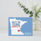 日付の保存 – カスタマイズ可能 – ミネソタ セーブザデート (スタンド正面)