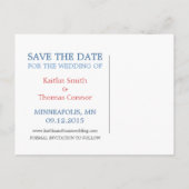 日付の保存 – カスタマイズ可能 – ミネソタ 案内ポストカード (裏面)