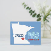 日付の保存 – カスタマイズ可能 – ミネソタ 案内ポストカード (スタンド正面)