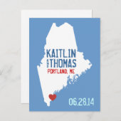 日付の保存 – カスタマイズ可能 – メイン 案内ポストカード (正面/裏面)