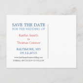 日付の保存 – カスタマイズ可能 – メリーランド 案内ポストカード (裏面)