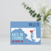 日付の保存 – カスタマイズ可能 – メリーランド 案内ポストカード (スタンド正面)