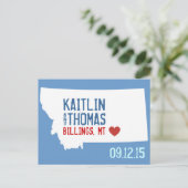 日付の保存 – カスタマイズ可能 – モンタナ 案内ポストカード (スタンド正面)