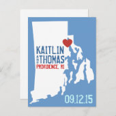 日付の保存 – カスタマイズ可能 – ロードアイランド 案内ポストカード (正面/裏面)