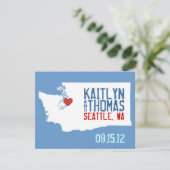 日付の保存 – カスタマイズ可能 – ワシントン セーブザデート (スタンド正面)