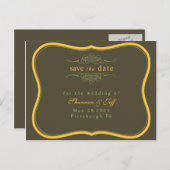 日付の保存、カスタマイズ可能 案内ポストカード (正面/裏面)