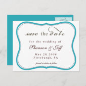 日付の保存、カスタマイズ可能 案内ポストカード (正面/裏面)