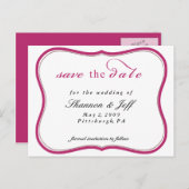 日付の保存、カスタマイズ可能 案内ポストカード (正面/裏面)