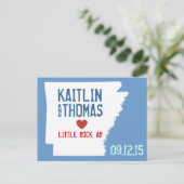 日付の保存 – カスタマイズ可能 – Arkansas 案内ポストカード (スタンド正面)