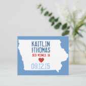 日付の保存 – カスタマイズ可能 – Iowa 案内ポストカード (スタンド正面)