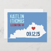 日付の保存 – カスタマイズ可能 – Kentucky 案内ポストカード (正面/裏面)