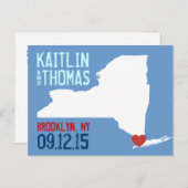 日付の保存 – カスタマイズ可能 – New York 案内ポストカード (正面/裏面)