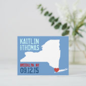 日付の保存 – カスタマイズ可能 – New York 案内ポストカード (スタンド正面)