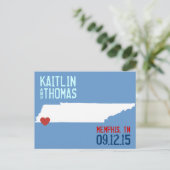 日付の保存 – カスタマイズ可能 – Tennessee 案内ポストカード (スタンド正面)