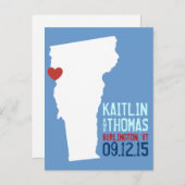 日付の保存 – カスタマイズ可能 – Vermont 案内ポストカード (正面/裏面)