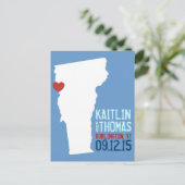 日付の保存 – カスタマイズ可能 – Vermont 案内ポストカード (スタンド正面)