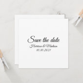 日付の保存、カスタマイズ文字の結婚発表 カード (正面/裏面インサイチュ)