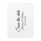 日付の保存、カスタマイズ文字の結婚発表 マグネット (縦)