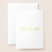 日付の保存、カスタマイズ文字結婚 箔カード (裏面封筒付き)