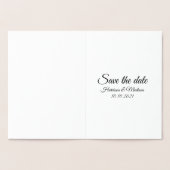 日付の保存、カスタマイズ文字結婚 箔カード (内部)