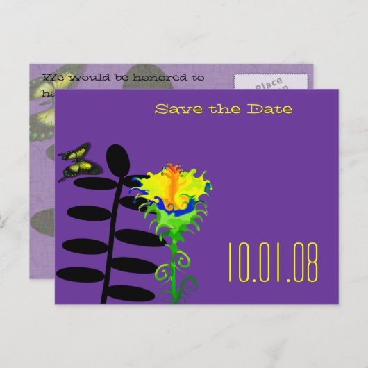 日付の保存 – - カスタマイズ -  -カスタマイズ 案内ポストカード (正面/裏面)