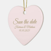 日付の保存、カスタムス結婚クリプトの発表 セラミックオーナメント (左)