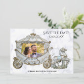 日付の保存 – キャリッジのプリンセス – 写真 招待状 (スタンド正面)