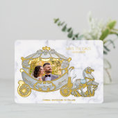 日付の保存 – キャリッジのプリンセス – 写真 箔招待状 (立ち正面)