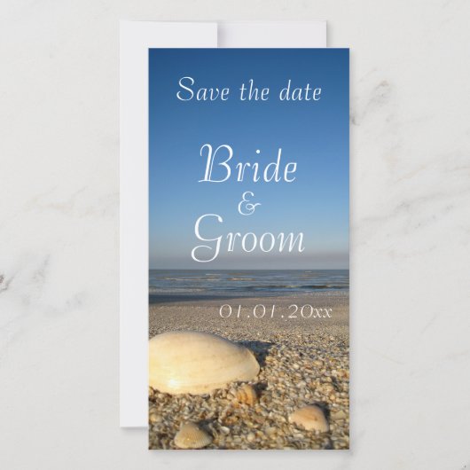 日付の保存 – シェルのビーチ セーブザデート (正面)