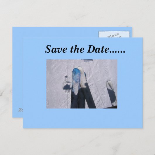 日付の保存......スキーの愛 案内ポストカード (正面/裏面)