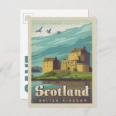 日付の保存 – スコットランド 案内ポストカード (正面/裏面)