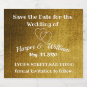 日付の保存 スパークリングワインラベル (シングルラベル)