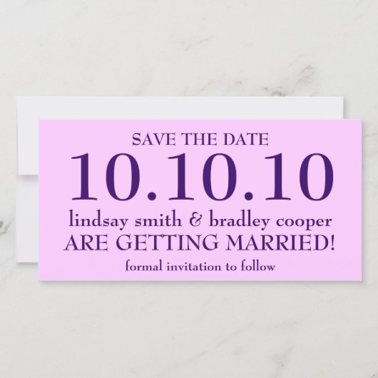 日付の保存 セーブザデート (正面)