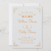 日付の保存、セーブ・ザ・デート案内はがき 招待状 (正面)