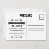 日付の保存、セーブ・ザ・デート案内はがき 招待状 (裏面)