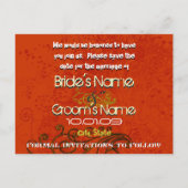 日付の保存 – ツリーの渦巻きカスタマイズ-  案内ポストカード (裏面)