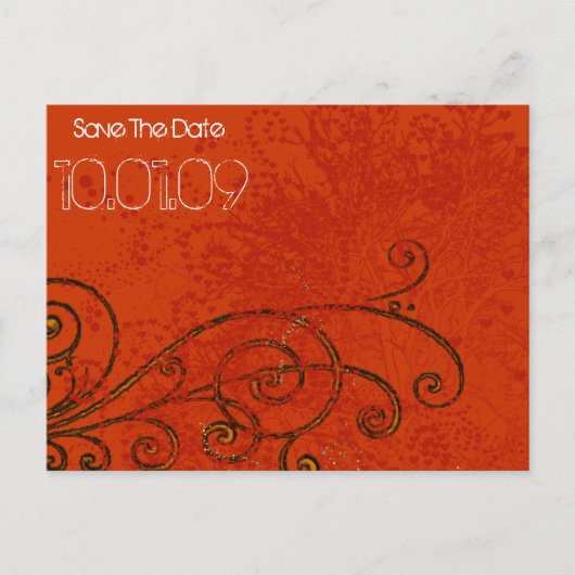 日付の保存 – ツリーの渦巻きカスタマイズ-  案内ポストカード (正面)