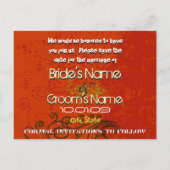 日付の保存 – ツリーの渦巻き旋回 案内ポストカード (裏面)