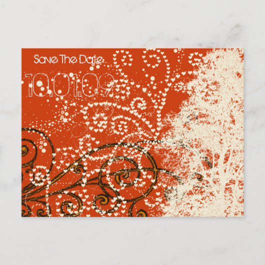 日付の保存 – ツリーの渦巻き旋回 案内ポストカード (正面)