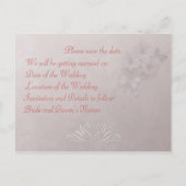 日付の保存 – ハートと白鳥。ポストカード 案内ポストカード (裏面)