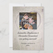 日付の保存、ハートの木の発表 セーブザデート (裏面)